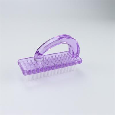 China Hot Selling NAIL Nail Brush Plastic Brush with Transparant Handle Cleaning Brushes for sale