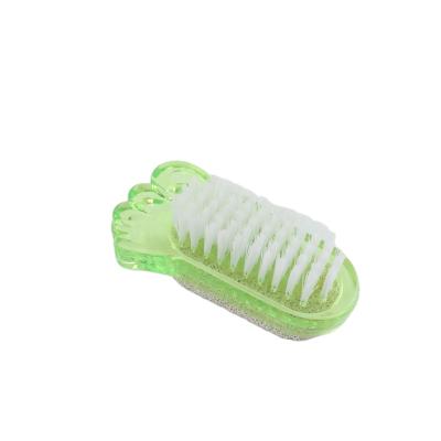 China Plastic PS/Nylon/Pumice Bath Stone Brush Exfoliating Foot Shape With Pumice Stone Nail Brush for sale