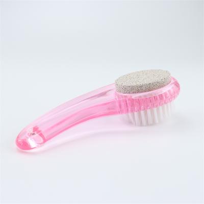 China NAIL plastic two-sided with pumice nail brush for sale