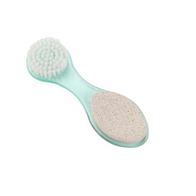 China Plastic 3 in 1 Double Side Plastic Pedicure Callus Remover Foot Brush with Pumice Stone Foot File for sale