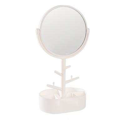 China Non-Specific Desk Around Plastic Custom Dresser Double Sides Storage Decorative Mirrored Makeup Mirror for sale