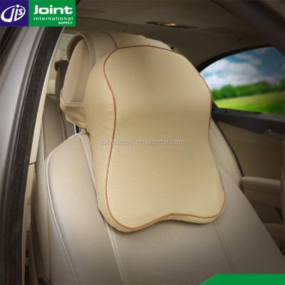 China Comfortable Leather Neck Pillow Memory PVC Travel Car Seat Head Neck Rest Pillow For Adult for sale