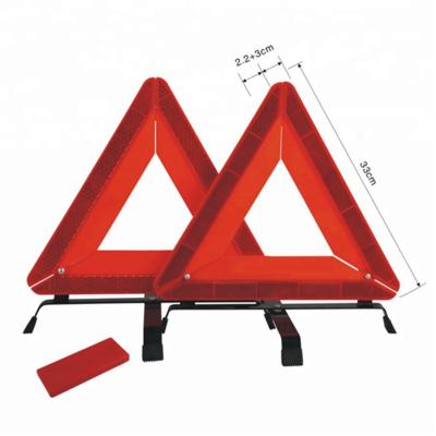 China PMMA+ABS Car First Aid Parking Sign With Reflectors And Foldable Triangular Triangles Barrier for sale