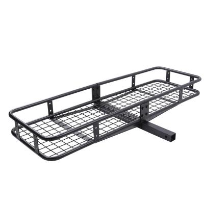 China Steel Cargo Carrier Steel Car Luggage Rack Hitch Tow Bar Rear Car 4WD 4x4 for sale