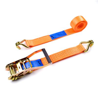 China Heavy Duty Polyester Tie Down Ratchet Straps Strap Hook Cargo Ratchet Buckle Strap for sale