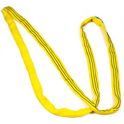 China 3M Gold 3 Ton OEM Length Polyester Polyester 3T Around Lifting Sling Raw Material Belt Color Safety Factor 7:1 Yellow 8:1 for sale