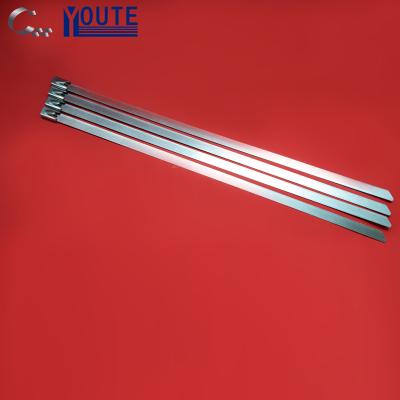 China 7.9MM WIDTH steel * 0.25MM THICK stainless steel cable ties for sale