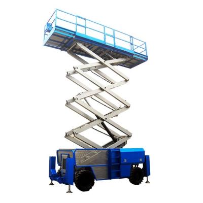 China High quality high building maintenance rough terrain diesel scissor lift table with cheap price for sale