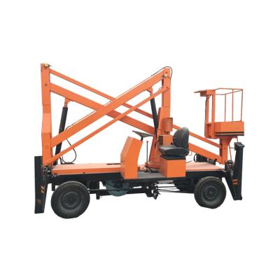 China Hotels Arm 10m Boom Lift Diesel Powered Telescopic Crank Platform Aerial Work Hydraulic Lift Tables for sale