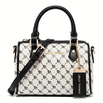 China Fashion Boston Bag Designer Letter PU Leather Bags With Logo Messenger Bag Luxury Women Handbags for sale