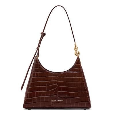 China Original Stone Pattern Woman Bags Fashion Vintage Crescent Handbags Luxury Designer Brand Handbags for sale