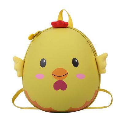 China Cute Waterproof Cartoon Kindergarten Children Backpack EVA Bag Boy Girl Eggshell Chick School Bag for sale