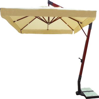 China High Quality Fashion Modern Hot Selling Outdoor Wooden Patio Umbrella 3X3m Hanging Cantilever Umbrella Sun Parasol Waterproof Patio Umbrella for sale