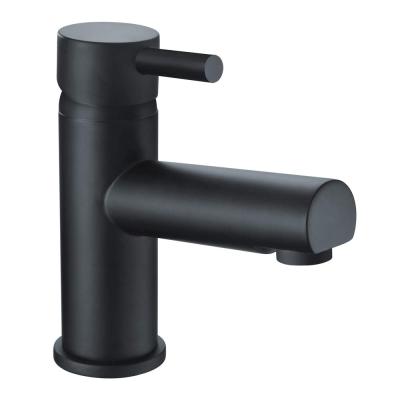 China No.DN1019B CURNEAL Faucets Electric Mono Basin Mixer Tap,Round Design Bathroom Black Basin Faucet Mixer for sale