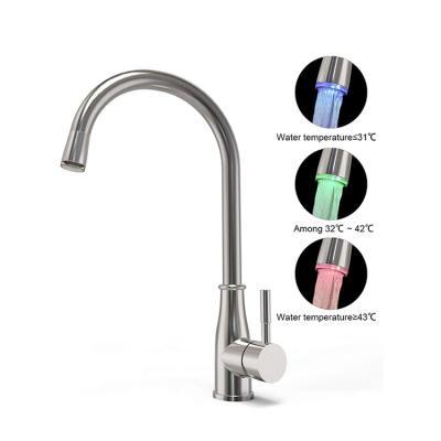 China Electric Faucets Wholesale Led Fashionable Hot Cold Mixer Kitchen Faucet Lightweight Tap New Design for sale