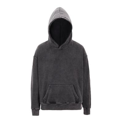 China Anti-Wrinkle Fashion Mens Black Stone Vintage Acid Washed Hoodie Custom , Oversized Mens Hoodie Acid Wash for sale