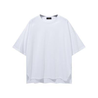 China Custom Logo Anti-Wrinkle Cotton Plain Mens 100% White T-Shirt White for sale