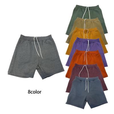 China custom logo Anti-wrinkle plus size summer shorts men casual 100% cotton gym fitness fleece sweat shorts unisex for sale