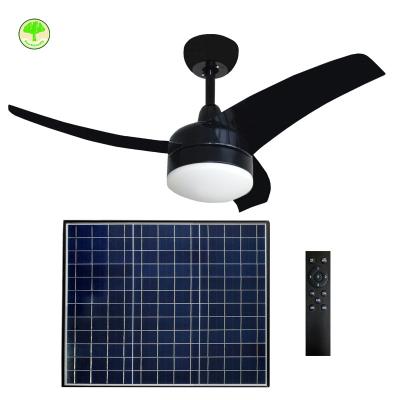 China With New Idea Duct Light Tool Ceiling Fan 90 Watt Green Power Solar Panel Powered Solar Ceiling Fan for sale