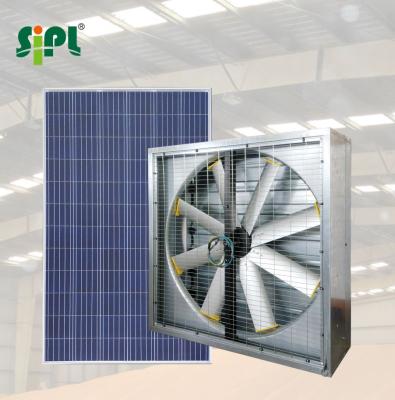 China Poultry Farm/Factory Poultry Farm/Factory Exhaust Ventilation 380W Solar Power DC Wall Industrial Energy Saving Cooling Ventilation Fan With Shutter for sale