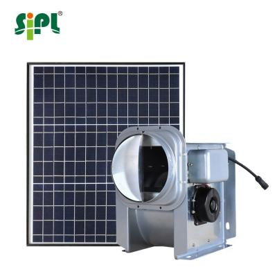 China No Noise & 40W Solar Panel Freestanding Solar Powered Ventilation Small Integrated Ducted Fan Shower Bathroom Extractor And Fan for sale