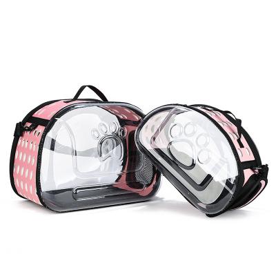 China Pet Carrier Bag Portable Viable Transparent Pet Carrier Breathable Travel Carrier For Rabbit Cat Carry Bag For Small Animal for sale