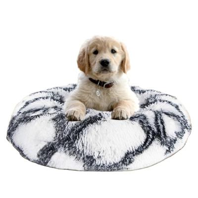 China Factory Wholesale Waterproof Winter Deep Sleep Faux Fur Plush Pet Bed Soft Heating Dog And Cat Bed for sale