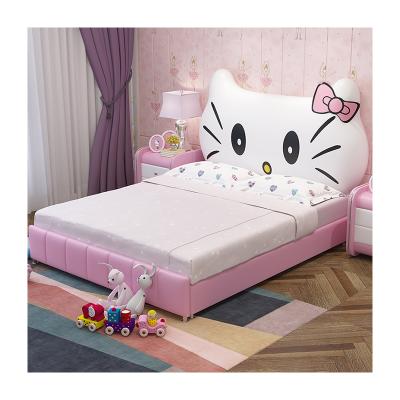 China Beautiful Pink Princess Girls Italy Cozy Luxury Kids Bedroom Children With Storage CB19 for sale