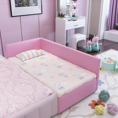 China Modern Japanese Style Wood Frame Queen Pink Kids Bed Simple Girl Bed Furniture for sale