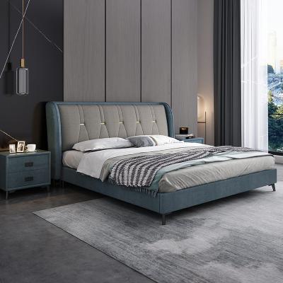 China Feshion modern wood frame bed feshion storage good back king size bed for wedding for sale