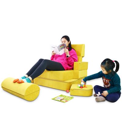 China 2021 Foldable Kids Nugget Play Foam Couch (Size) Magnetic Micro-Suede Adjustable Cover With Waterproof Coating for sale