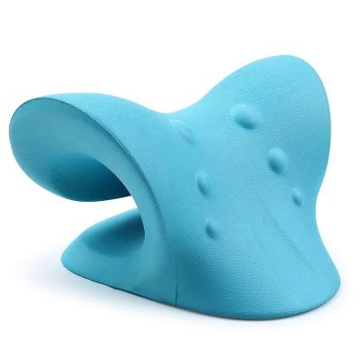 China Antistatic Blue Traction Pillow For Cervical Spine Alignment Neck Stretch Shenzhen Factory for sale