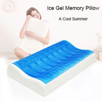 China 2020 hotsale home sleep memory foam neck relaxing cooling reversible pillow for sale