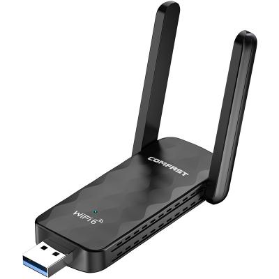 China Comfast CF-955AX V2 USB WiFi 6 Desktop/Laptop Long Range Dual Band MU-MIMO Adapter AX1800 USB 3.0 Internet Wireless Network Card for sale