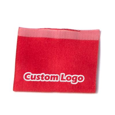 China Factory Price Good Quality Viable Custom Logo Garment Fabric Label Sew On Damask Woven Apparel Label for sale