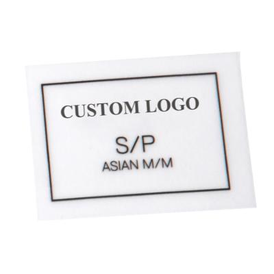 China High Quality Washable/Eco-friendly/Durable/Washable High Quality/Soft/Recyclable Clothing Neck Waist Label Heat Transfer Custom Printing Label Sticker for sale