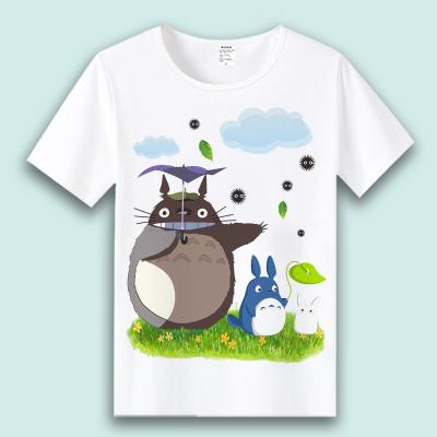 China 2021 High Quality Women's Tops 100%custom Anti-pilling Anime Cartoon Big Cat Children's T-shirt Print Quality Short T-shirts Men's for sale