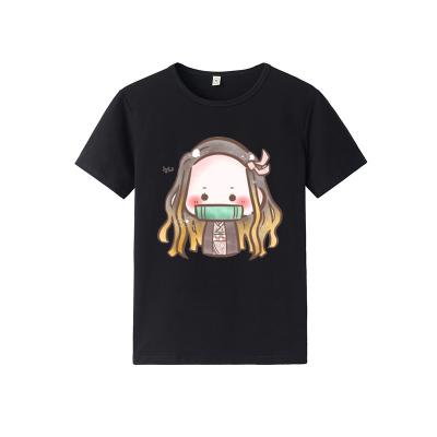 China High quality women's top quality short sleeve anti-pilling cartoon anime cotton children's T-shirt printing custom made T-shirts men's for sale