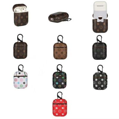 China For AirPods pro 2021 Luxury Brand Protective For Airpods pro 1 2 3 PU Leather Case Cover Leather For Airpods Case for sale