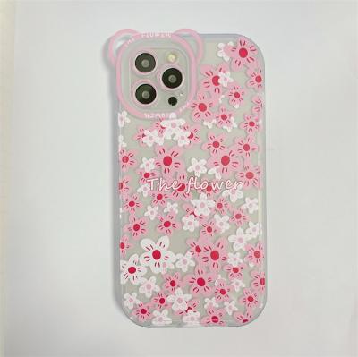 China Fashion Retro Oil Painting Custom Flower Shockproof Cute Soft Silicone Phone Case For Iphone 13 12 11pro X Max Xr Xs Max for sale