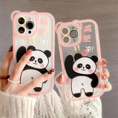 China Shockproof Cute Panda 2022 New Pattern Soft Protector Cover For iPhone 13 pro max 12 11 xs max phone case for sale