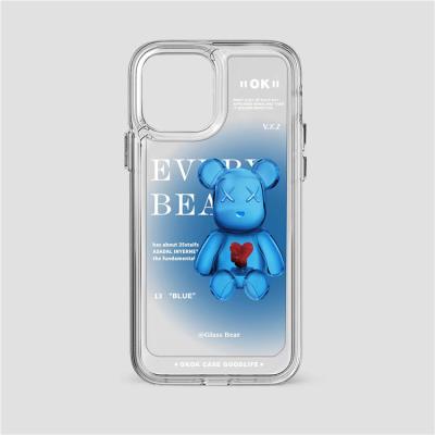 China Shockproof High Quality Fashion Bear Cartoon Violent Case For iphone 13 12 11 pro XR Max X XS 7 8 plus cover device good quality for sale