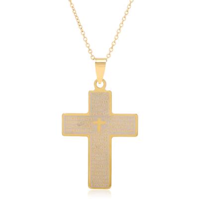 China BOHEMIA Fashion 18k Gold Stainless Steel Jesus Cross Necklace For Women NS10293 Wholesale for sale