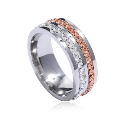 China Fashion CLASSIC Cubic Zirconia Custom Stainless Ring For Women Wholesale NS10270 for sale