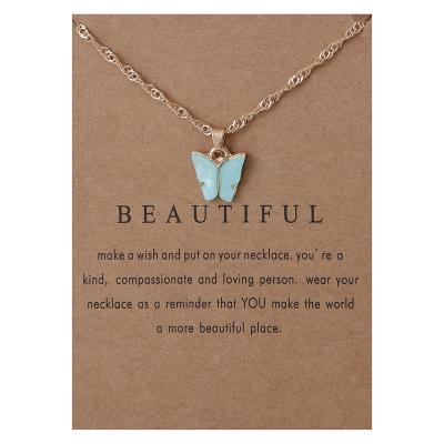 China Fasion CLASSIC butterfly necklace for women N2112319 wholesale gold necklace women for sale