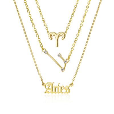 China Fasion Letter Necklace CLASSIC Zodiac For Wholesale N210666 for sale