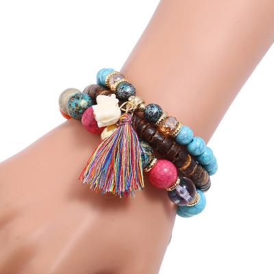 China Bracelets For Women Tassel Beads Bracelet Set Wholesale NS800872 for sale