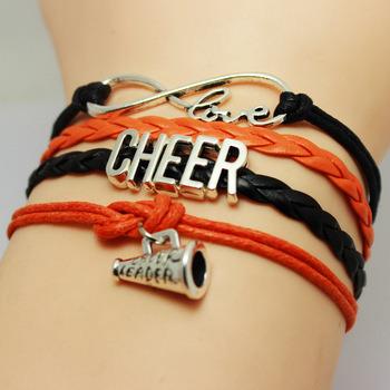 China Alibaba Wholesale Fashion Classic Charm Leather Bracelet Bangle Infinity Cheer NS800274 for sale