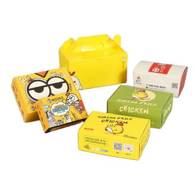 China Recycled Materials Wholesale Cheap Price Fast Food Container Fried Chicken Lunch Retail Customized Take Out Paper Box for sale