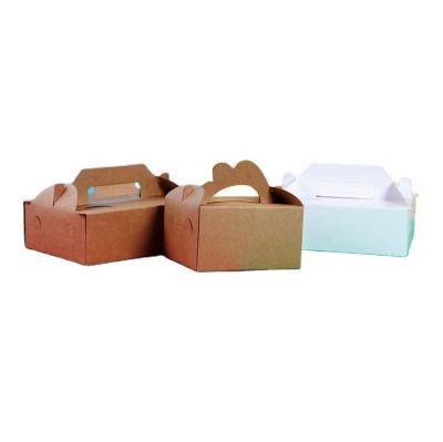 China Recycled Materials Customized Paper Lunch Food Container Box Disposable Packaging Takeout With Handle for sale